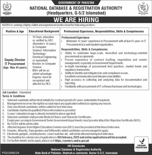 NADRA-Jobs-2025