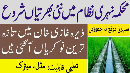 Anhar Department Dera Ghazi Khan Latest Job 2025
