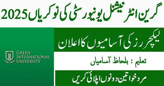 The Green International University Lecturer Jobs 2025