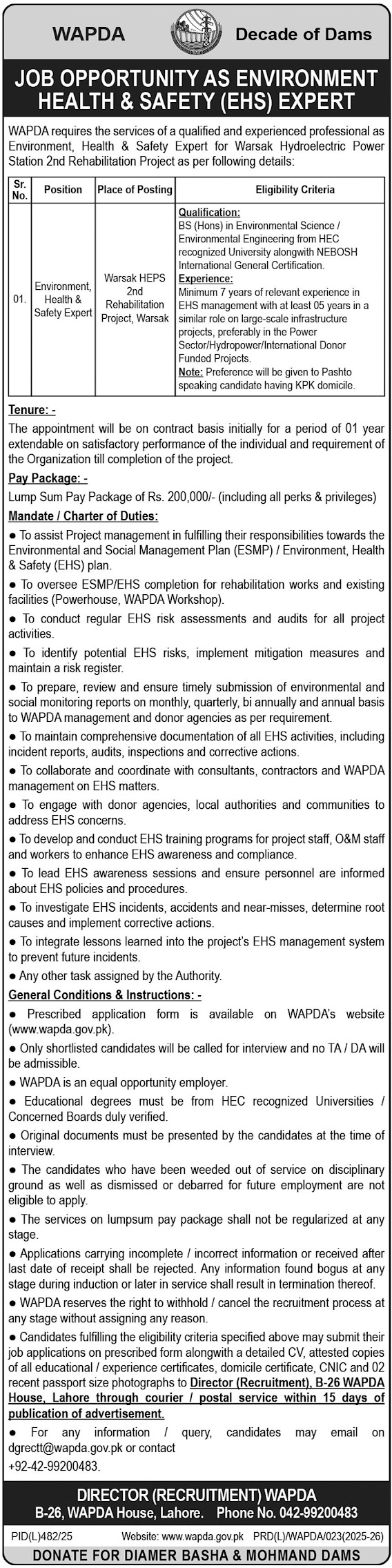 WAPDA Jobs 2025