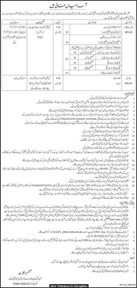 Forest & Wildlife Department August Jobs 2025