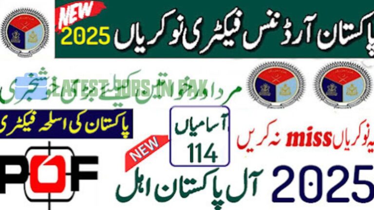 Pakistan Ordnance Factories POF Government Jobs