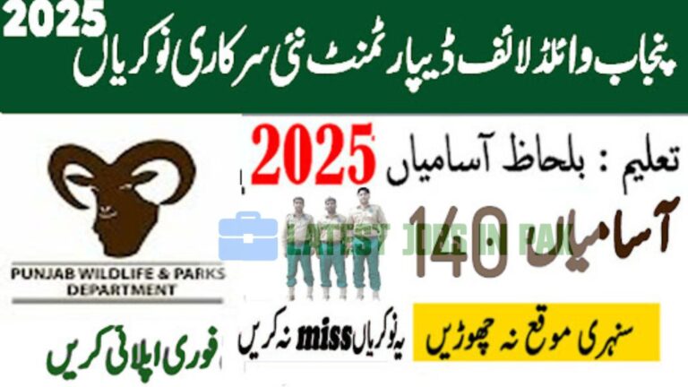 Wildlife Division Lahore Jobs 2025