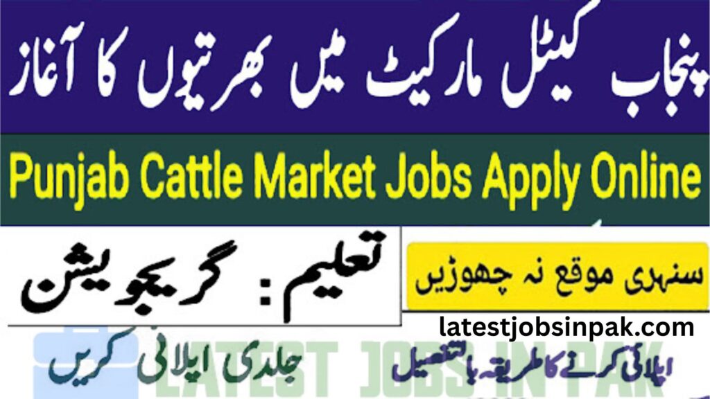 Punjab Cattle Market Management Legal Consultant Jobs 2025